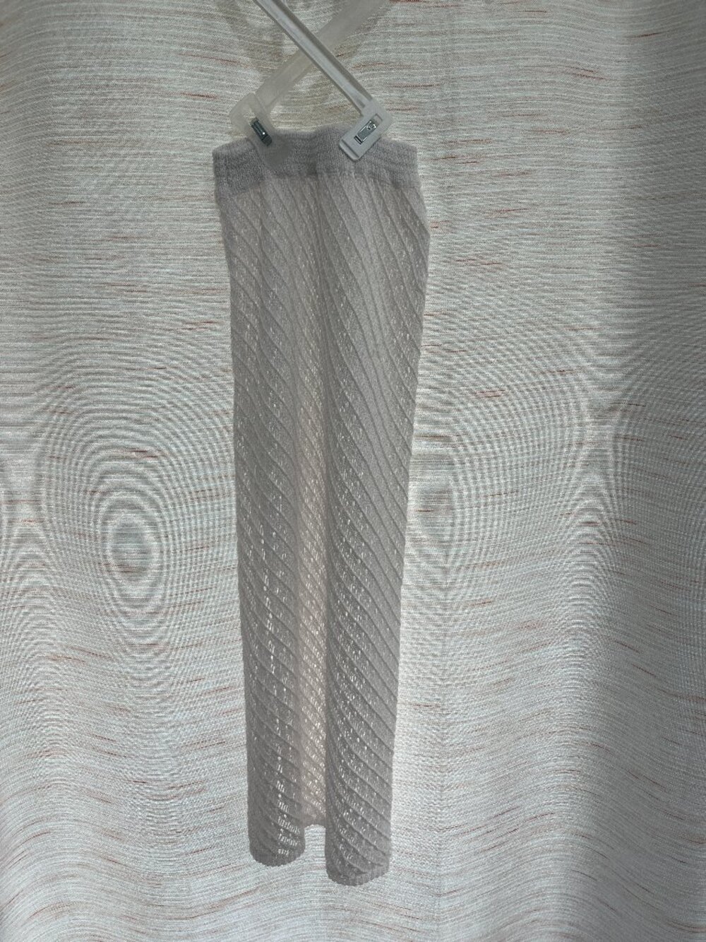 Long Knit Skirt White Small Womens (120)
